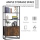 image 5 of HOMCOM Storage Cabinet with 3 Open Shelves Cupboard for Livingroom