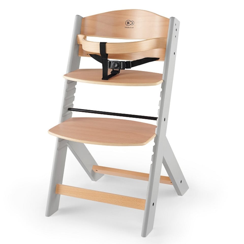 image 1 of Kinderkraft Enock High Chair for Baby and Toddler - Natural Grey