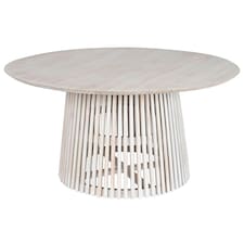 Dining Table Home ESPRIT White Mindi wood 150 x 150 x 75 cm N/A