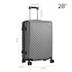image 2 of Living and Home Lightweight Hardside Travel Suitcase with Spinner Wheels - 28" Silver Chrome | Large