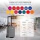 image 3 of Flight Knight Lightweight 2 Wheel ABS Hard Suitcase Cabin Hand Luggage 100+ Airlines Approved - British Airways, Ryanair & easyJet Free Carry On 40x20x25cm Grey | Charcoal | Cabin Bag