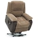 image 1 of Postana Dual Motor Electric Rise Recliner Jumbo Cord Fabric Chair (Brown)