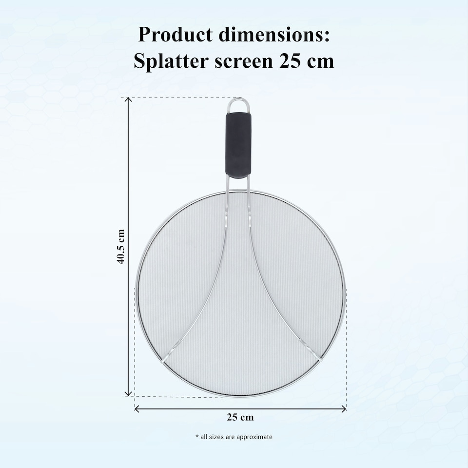 image 1 of Buckingham Stainless Steel Fine Mesh Splatter Screen Cooling Rack 25 cm