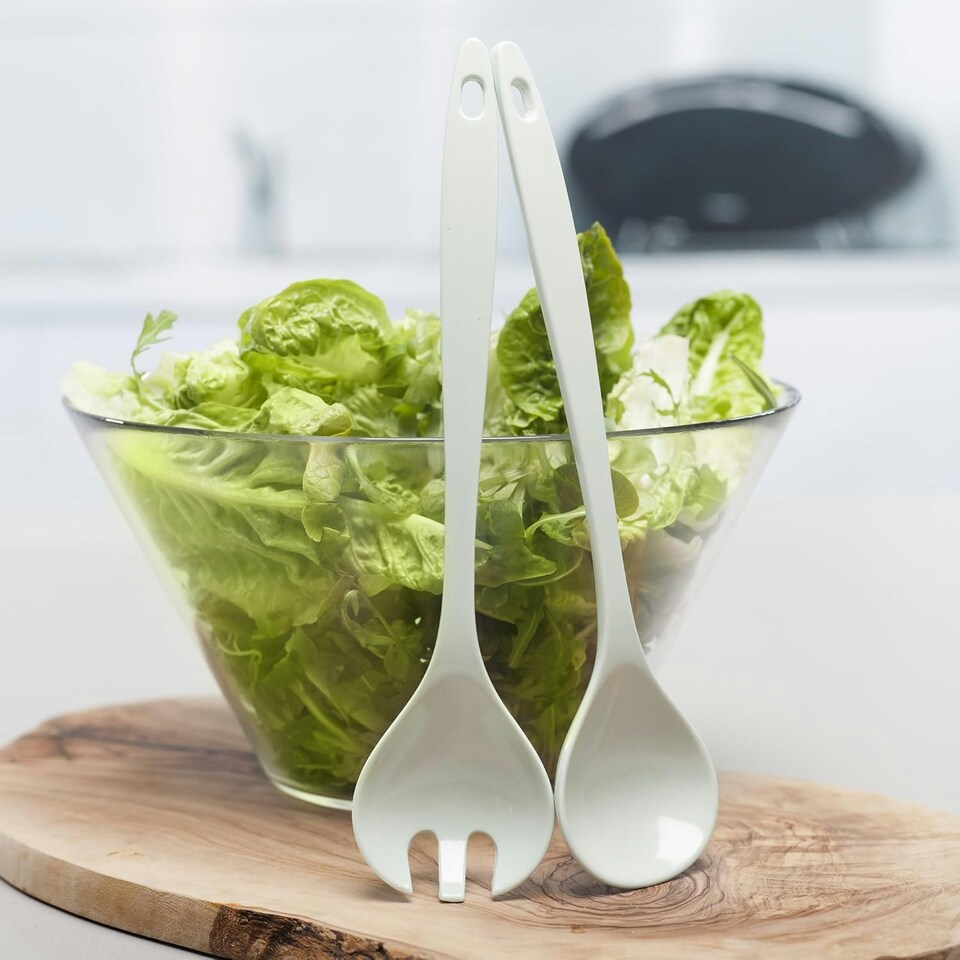 image 1 of Zeal Melamine 2-Piece Salad Servers Set Green | Sage Green