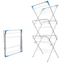 ROTARY AIRER 4 ARM 50M OUTDOOR CLOTHES GARDEN WASHING LINE DRYER SPIKE & COVER