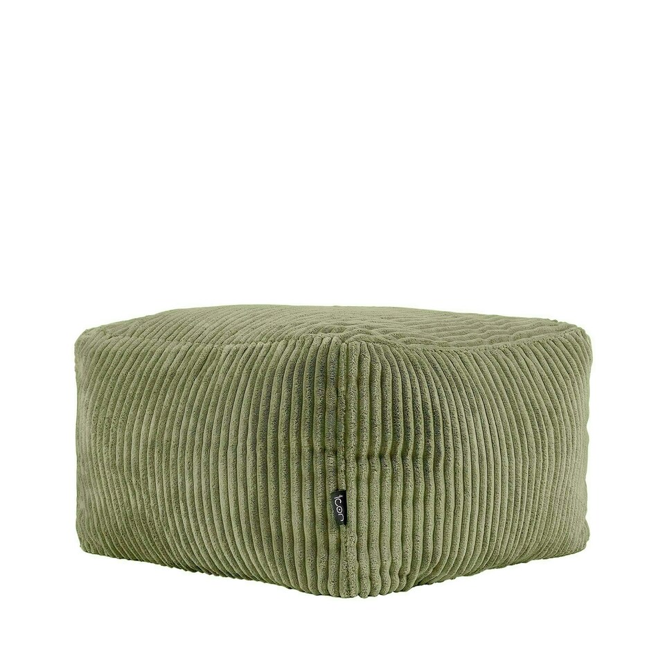 image 1 of icon Theo Beanbag Footstool Corduroy Sage Green Green
