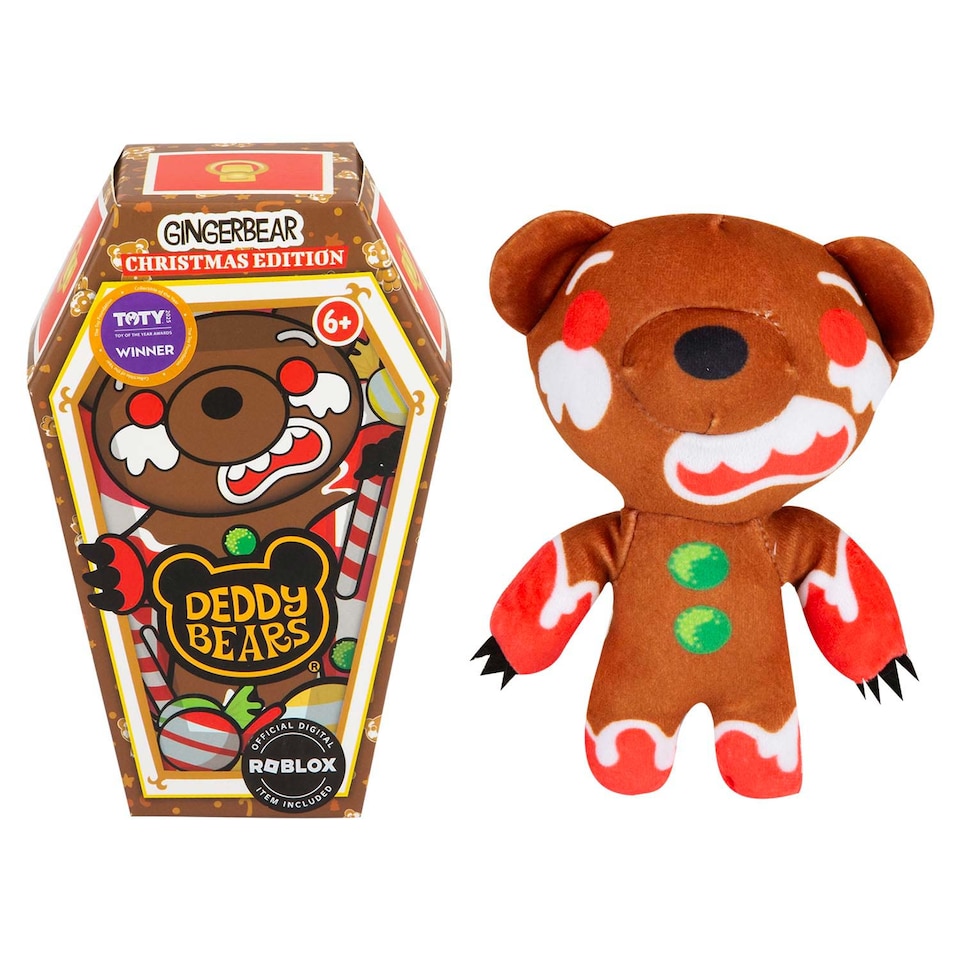 image 1 of vfm-estore Deddy Bears Gingerbear Soft Toy 14 x 15 x 8 cm Coffin Box