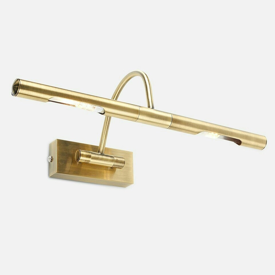 image 1 of ValueLights Capri Brushed Gold Wall Light and Bulb Gold