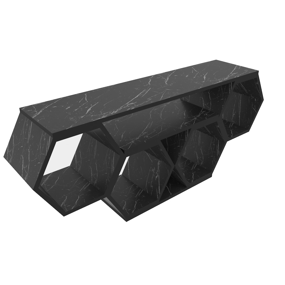 image 1 of Decorotika Honey TV Stand TV Unit for TVs up to 55 inch Honeycomb Design