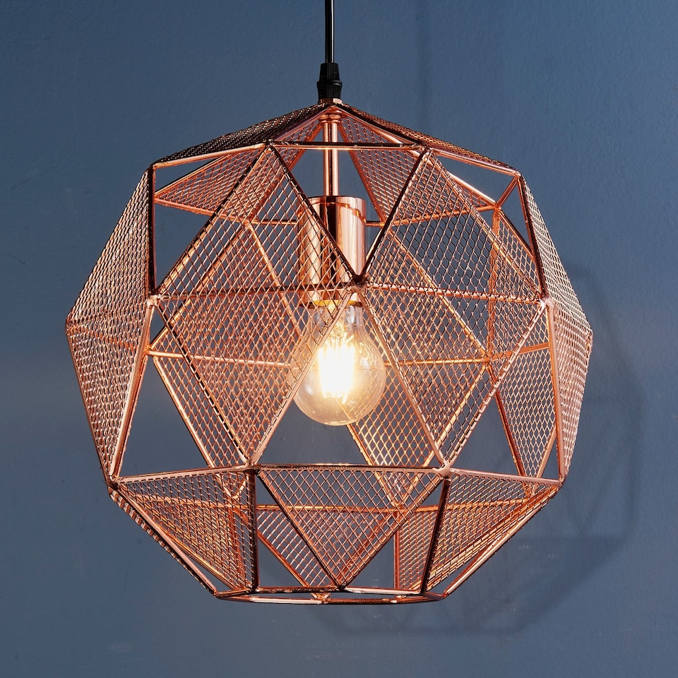 image 1 of Armour 1 Light Spherical Pendant Copper Plate, E27 - End of Line