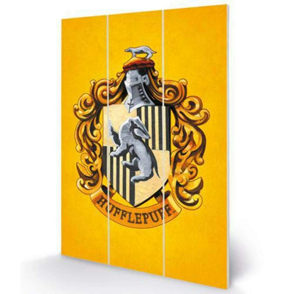 HARRY POTTER (COLOURFUL CREST HUFFLEPUFF) MICRO WOOD - WOOD PANEL