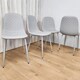 image 7 of Dining Chairs Set of 4 Grey Leather Kitchen Chairs Grey