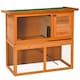 image 1 of Pawhut 90cm 2 Tiers Rabbit Hutch Wooden Pet Cage Run Vintage Bunny House