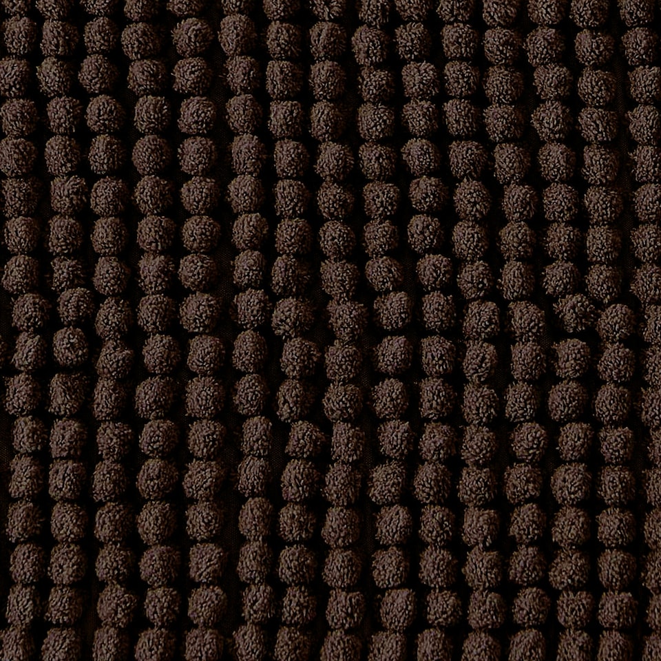 image 1 of OHS Soft Microfibre Non-Slip Absorbent Noodle Chenille Bath Runner Mat Brown | Chocolate | 45 x 75cm