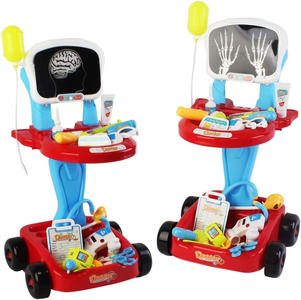 image 1 of 17-Piece Kids Doctor Playset – Pretend Medical Kit with Interactive Dials & Realistic Accessories – Educational Role Play Toy for Boys & Girls Ages 3+