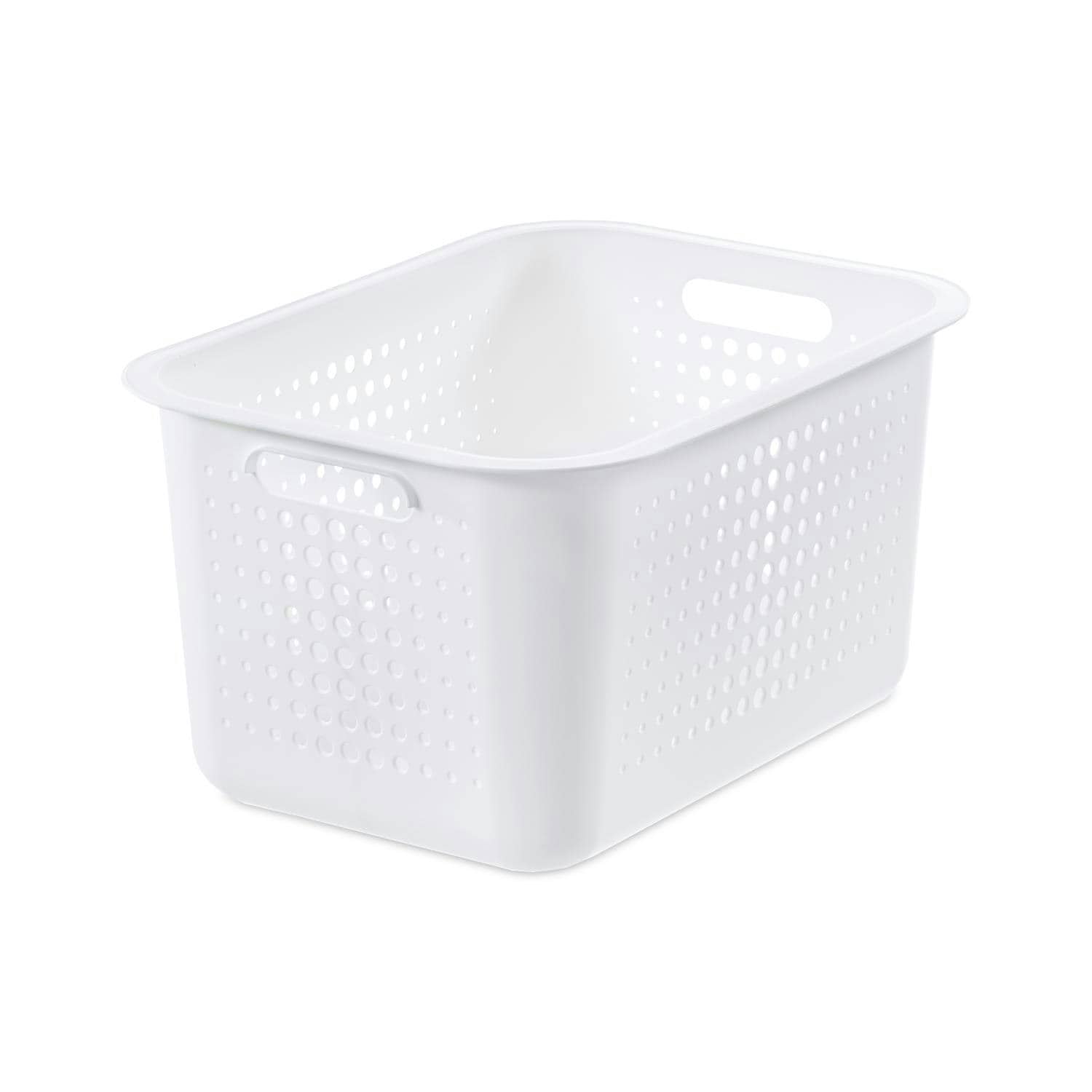 SmartStore Lightweight & Durable Basket Recycled20 Storage Box 13L, White