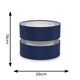 image 5 of ValueLights Sophia Pair of Small Navy 2 Tier Ceiling Light Shades | Blue