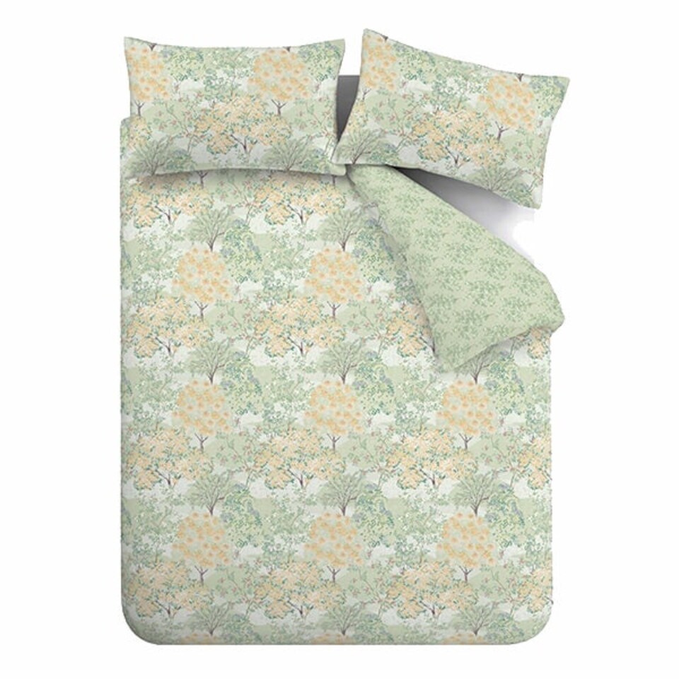 image 1 of Catherine Lansfield Forest Blossom King Duvet Set Green | Green | King
