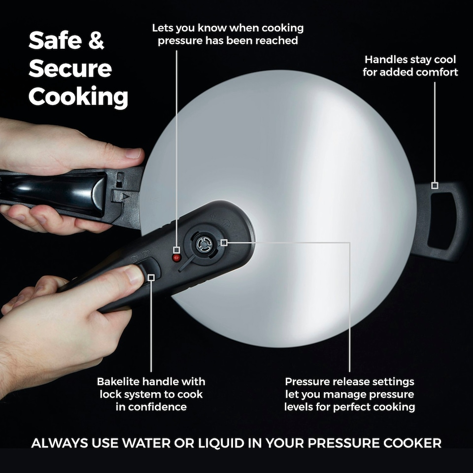 image 1 of Tower T80245 3L/20Cm Pressure Cooker Stainless Steel
