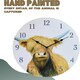 image 6 of Marco Paul 30cm Hand Painted Highland Cow Clock Multi