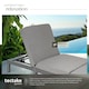 image 4 of Sun Lounger Sofia - 6-step adjustable backrest, thick padding, UV-resistant Grey