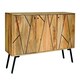 image 1 of Amar 3 Door Sideboard - Iron Base - Mango Wood/Iron - L45 x W162 x H76 cm - Light Finish - Assembly Required Brown
