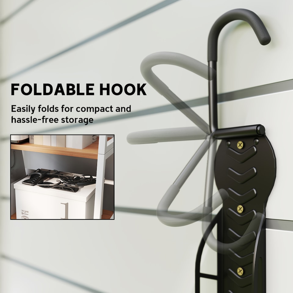 image 1 of SPORTNOW 4 Pack Bike Rack, Wall Mounted Bike Hooks for Garage