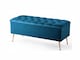 image 3 of 120cm Amara Chesterfield Ottoman Storage Bench - Plush Velvet Shoes Bench - Emerald Green Upholstery Footstool Storage with Legs