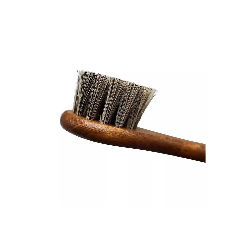 image 1 of BIRCH Horsehair Dauber Brush - For Applying Shoe Polish and Cream 15cm | Grey | Grey