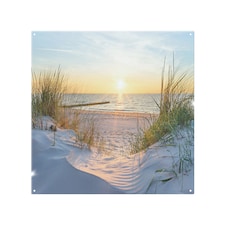 Sun at the Baltic Sea Beach Designer Splash Back | White