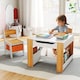 image 4 of COSTWAY 4-in-1 Kids Table and Chair Set Yellow