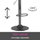 image 6 of Neo Bar Stool Dark Grey Faux Leather Black Steel Base Set Of Two