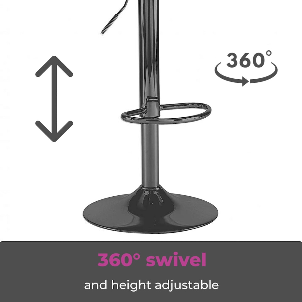 image 1 of Neo Bar Stool Dark Grey Faux Leather Black Steel Base Set Of Two