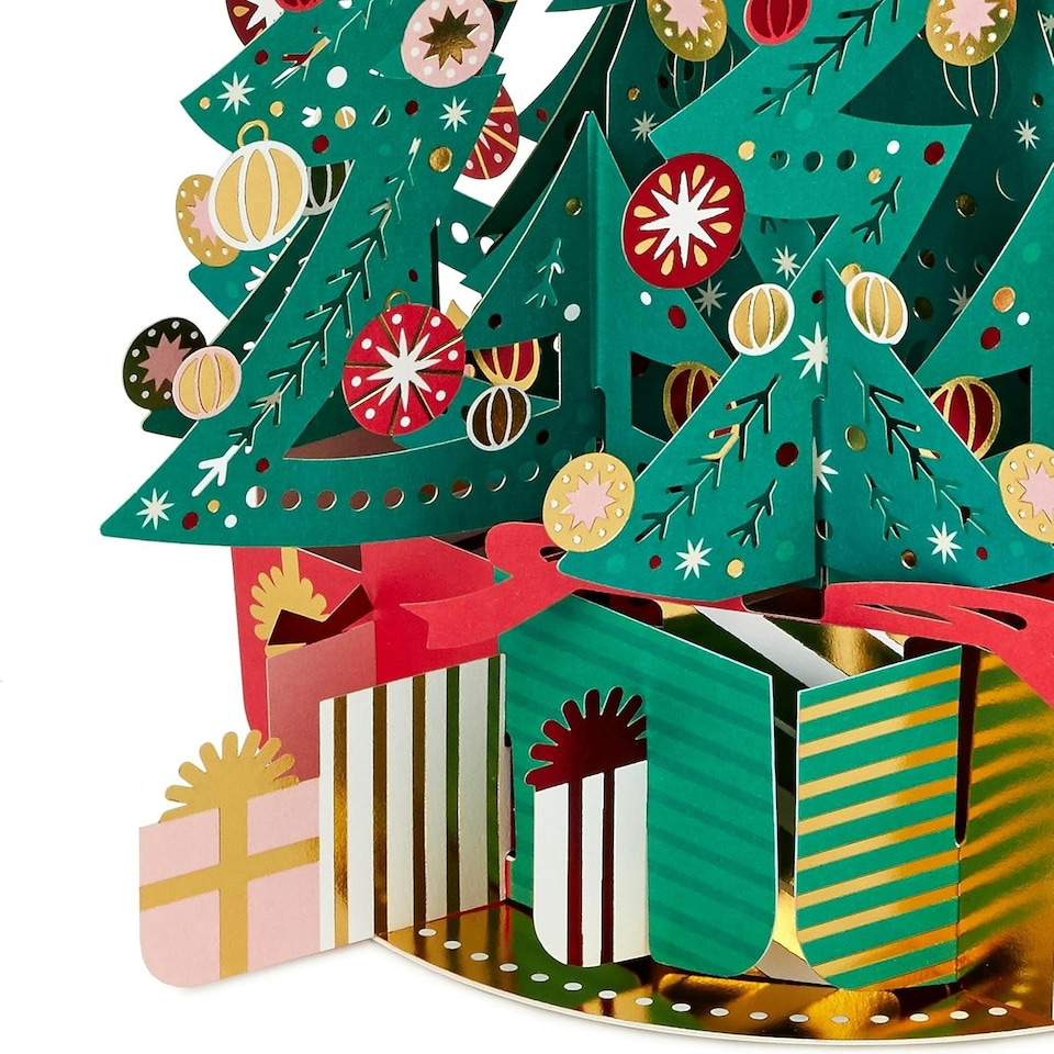 image 1 of 3D Festive Tree Design Paper Wonder Christmas Card
