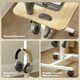 image 6 of HOMCOM Standing Desk Mobile Overbed Table w/ Wheels for Home Office Natural