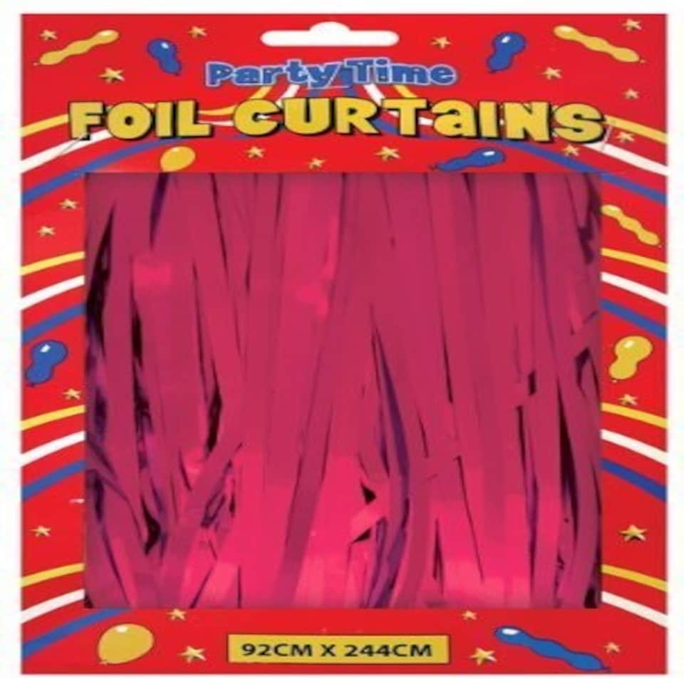 image 1 of Pink Curtain Foil Birthday Party Door Decoration