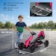 image 7 of HOMCOM Children Pedal Go Kart w/ Adjustable Seat, Handbrake - Pink | Pink | Pink