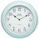 image 4 of 2pc Vintage Blue Kitchenware Set with Wall Clock and Mechanical Weighing Scales