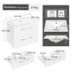 image 3 of Yaheetech Floating Storage Vanity with Ceramic Basin White