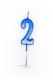 image 1 of Blue Number 2 Candle | Blue