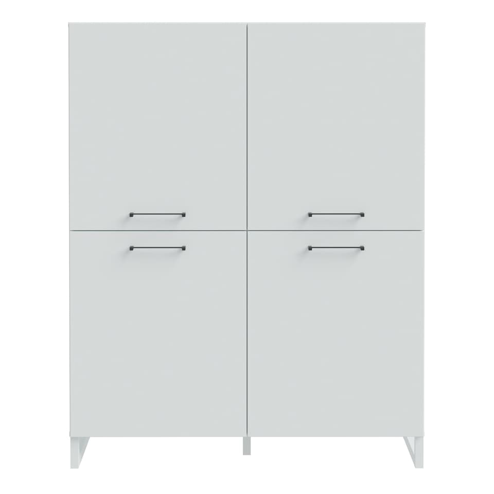 image 1 of Sali 4 Door Highboard in Light Grey