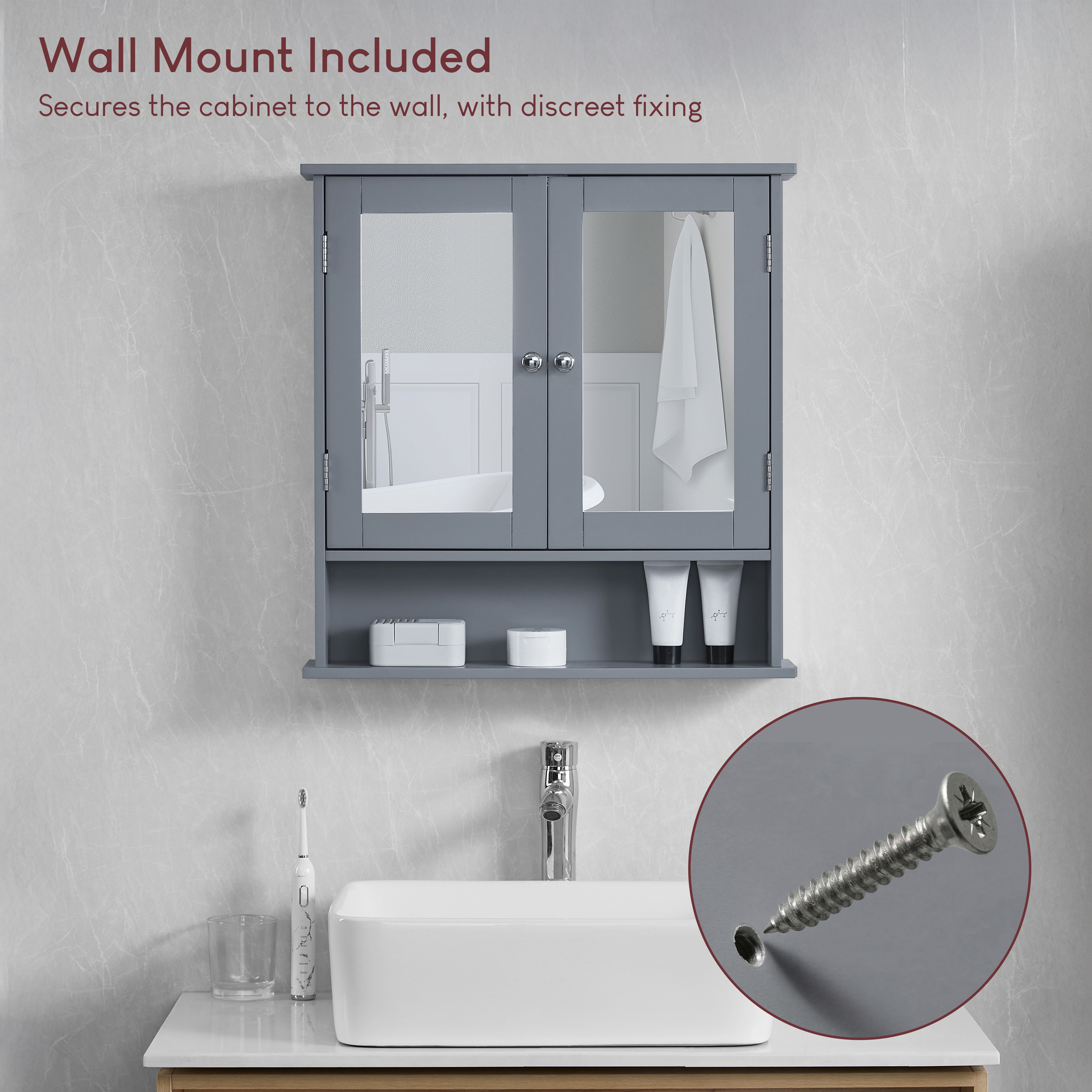 Bath Vida Armoire à miroirs pour Salle de Bain, équipée de 2