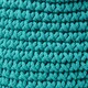 image 3 of Homescapes Teal Green Cotton Knitted Round Storage Basket - 42 x 37 cm Green | L