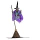 image 1 of Home Accents Holiday 12ft Giant Animated Hovering Halloween Witch with Broomstick and LEDs