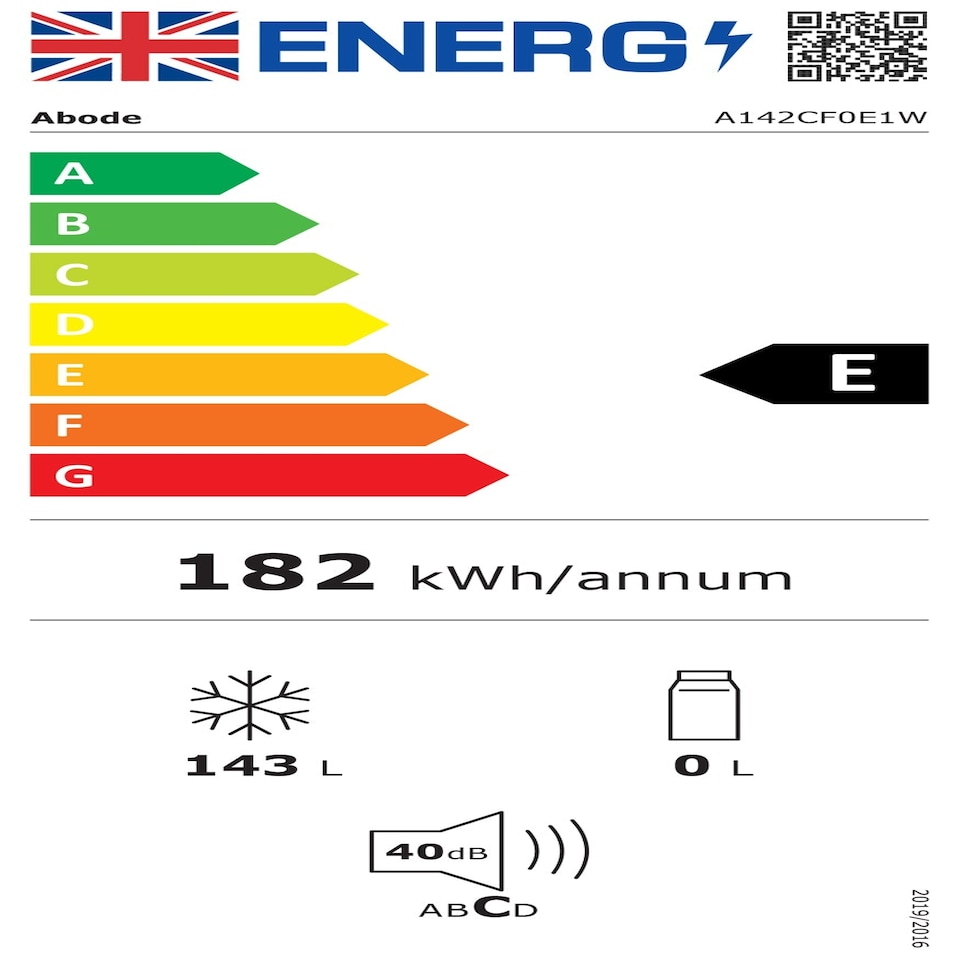 image 1 of Abode A142CF0E1W Chest Freezer 142L White Suitable for Garages & Outbuildings White
