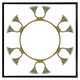 image 2 of Ancient egyptian lotus motifs (Picture Frame) Brown | XL