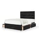 image 1 of Memory Maestro Memory Foam Black Naples Velvet 4 Drawer Divan Set And Milan Headboard Super King