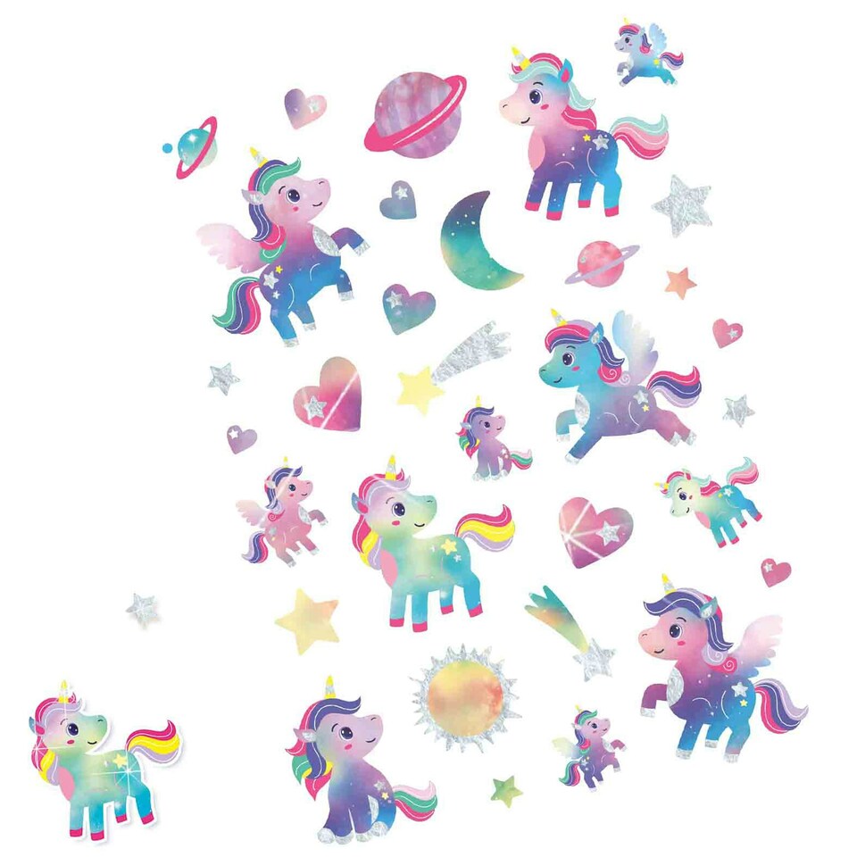 image 1 of SES Creative Unicorn Galaxy Tattoos