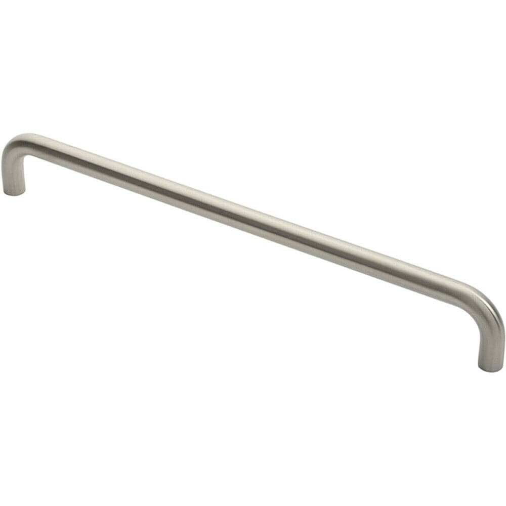 Loops Round D Bar Pull Handle 469 x 19mm 450mm Fixing Centres Satin Stainless Steel in Metallics