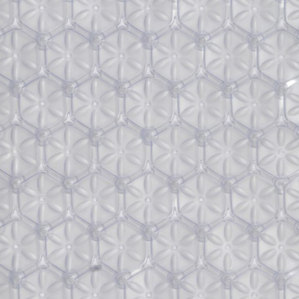 image 1 of Laguna Anti Slip Clear PVC Bath Mat 68cm x 37cm - 2 Set | Clear | Clear | 2